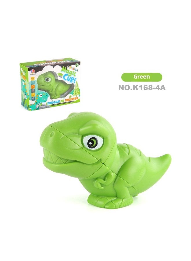Children's Science And Education Puzzle Second-order Third-order Dinosaur Cube 2-in-1 Suit Smooth Rotating Regular Special-shaped Animal Cube-Color:K168-4A Storm Dragon Green 97.2G  - Image 1