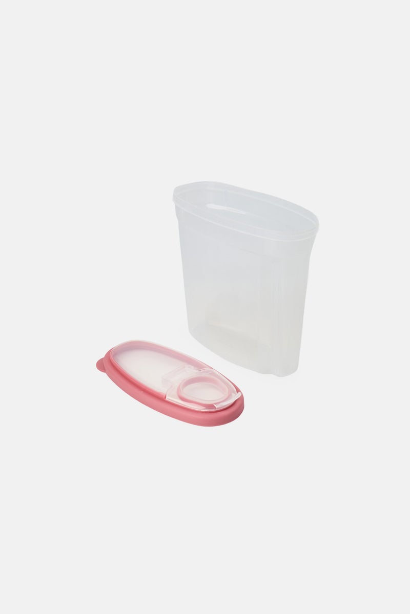 Alta 3 Pcs Cereal Container With Transparent Lid, Pink - Image 4