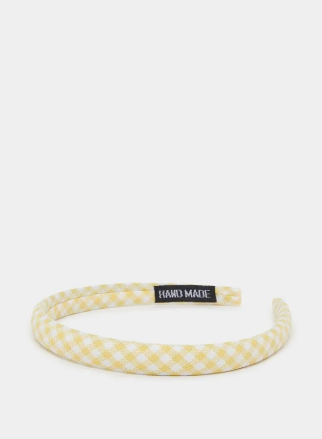 ستايلي Teen Girls Yellow Checked Headband