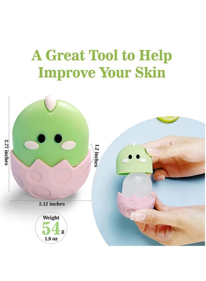 KHAJUL Kawaii Chick Shape Ice Roller For Face, Beauty Facial Massage, Glow Cube For Face（Yellow)  - Image 2