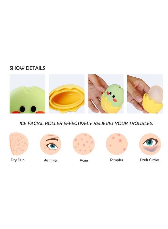 KHAJUL Kawaii Chick Shape Ice Roller For Face, Beauty Facial Massage, Glow Cube For Face（Yellow)  - Image 3