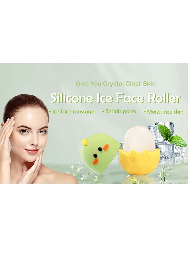 KHAJUL Kawaii Chick Shape Ice Roller For Face, Beauty Facial Massage, Glow Cube For Face（Yellow)  - Image 5