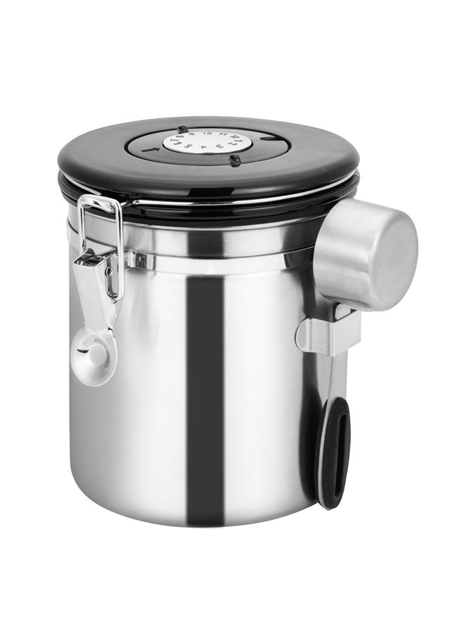 AL SANIDI Tightly closed coffee storage box, Silver, 1.5 L  - Image 1
