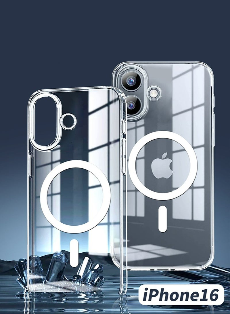 إكس ليفيل اي فون 16 حالة الهاتف ، متوافق مع magsafe ، حماية الصف العسكري ، ومكافحة الأصفر ، ومكافحة الصفر مرة أخرى ، تنطبق على اي فون 16 حالة الهاتف المغناطيسي ، سلسلة الكلاسيكية ، شفافة - Image 1