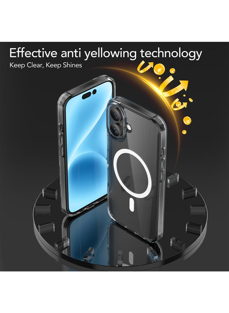 إكس ليفيل اي فون 16 حالة الهاتف ، متوافق مع magsafe ، حماية الصف العسكري ، ومكافحة الأصفر ، ومكافحة الصفر مرة أخرى ، تنطبق على اي فون 16 حالة الهاتف المغناطيسي ، سلسلة الكلاسيكية ، شفافة - Image 2