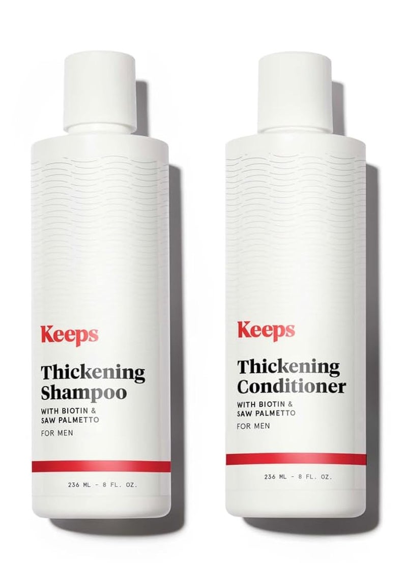 Keeps Hair Growth Shampoo and Conditioner Set - Treatment for Thinning Hair and Hair Regrowth - Men's Hair Products Infused with Biotin, Caffeine, & Saw Palmetto