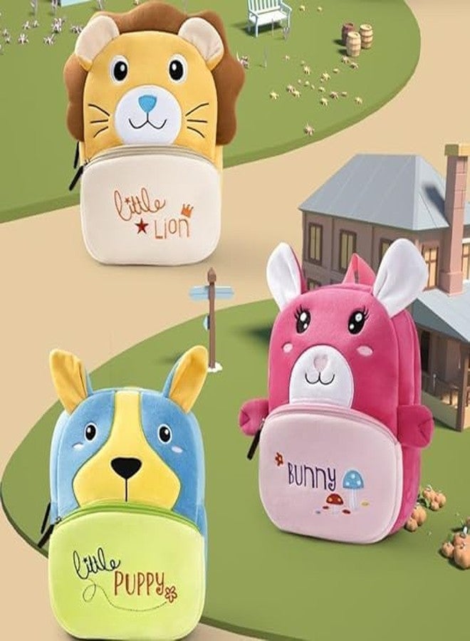 Delicado Backpack for Kids, Cute Small Toddler Kids Preschool Backpack Plush Cartoon children Nursery/School/Picnic/Travelling Bag for Baby Girl Age 1-5 Years - Image 3