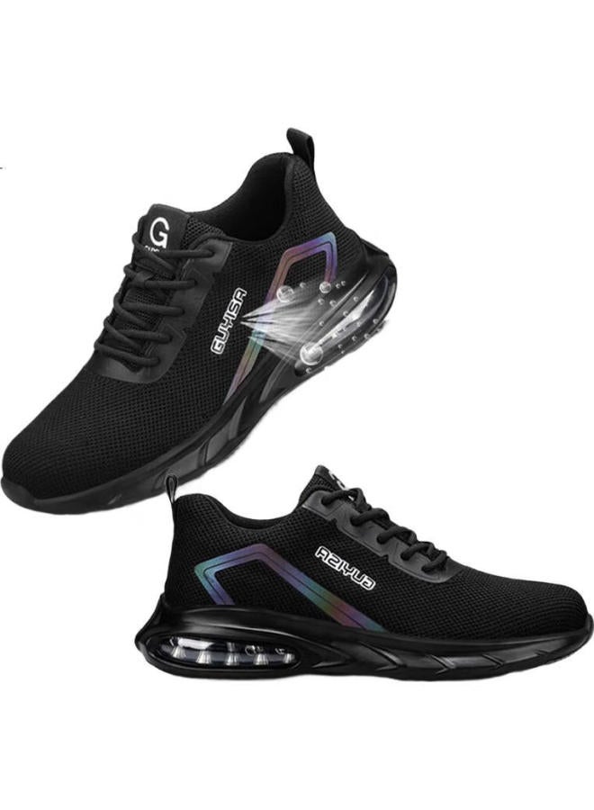 WELDON Weilun Shield Men'S Summer Breathable Anti-Smashing Steel Toe Anti-Stab Soft Bottom Ultra-Light Work Site Safety Shoes 1136S Size 45 - Image 1