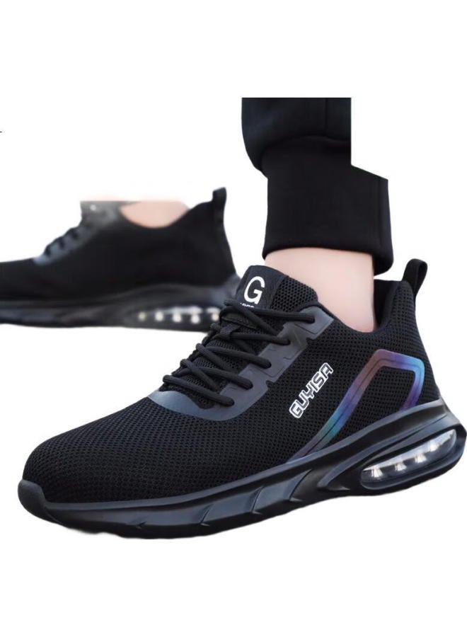 WELDON Weilun Shield Men'S Summer Breathable Anti-Smashing Steel Toe Anti-Stab Soft Bottom Ultra-Light Work Site Safety Shoes 1136S Size 45 - Image 2