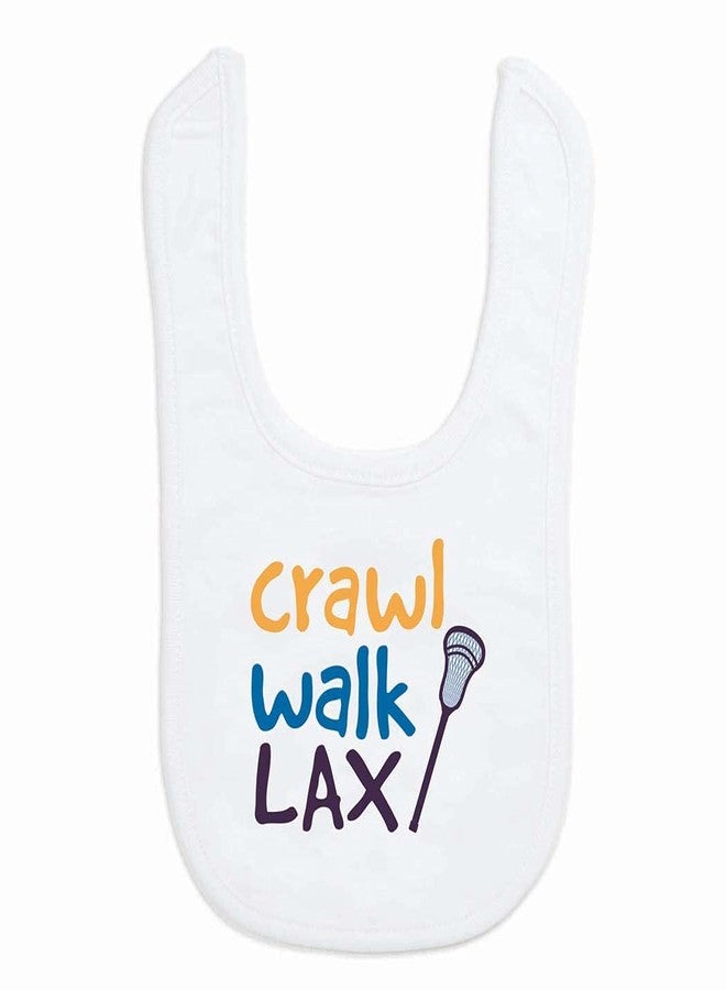 ChalkTalkSPORTS Lacrosse Baby & Infant Bib | Crawl Walk Lacrosse | Soft Microfiber Bib - Image 1
