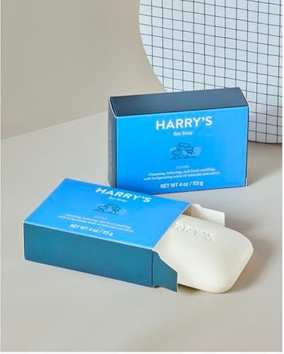 Harrys Bar Soap Stone Scent 4 oz 4 Pack