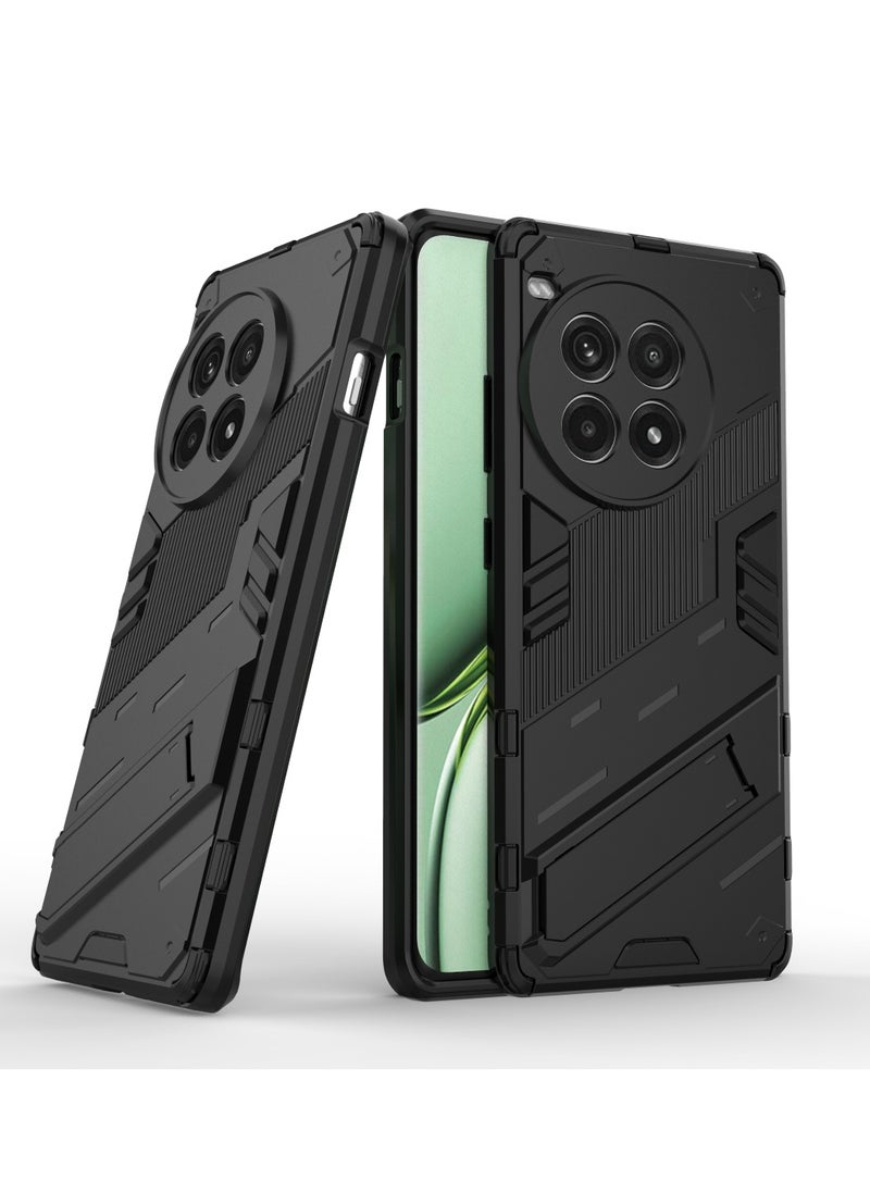 Generic - OnePlus Ace 3 Pro 5G  - Original Punk Shock-Resistant Case Cover with Built-in Kickstand: Durable, Lightweight, and Shock-Absorbing - Black - Image 1
