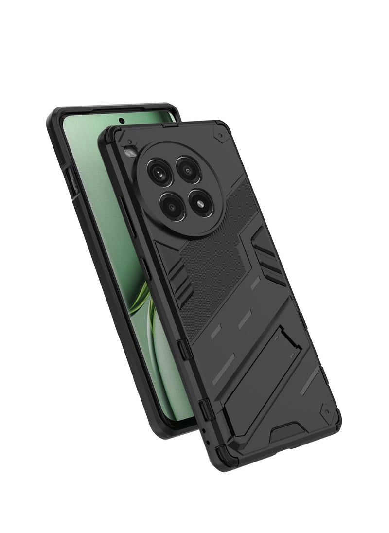 Generic - OnePlus Ace 3 Pro 5G  - Original Punk Shock-Resistant Case Cover with Built-in Kickstand: Durable, Lightweight, and Shock-Absorbing - Black - Image 1