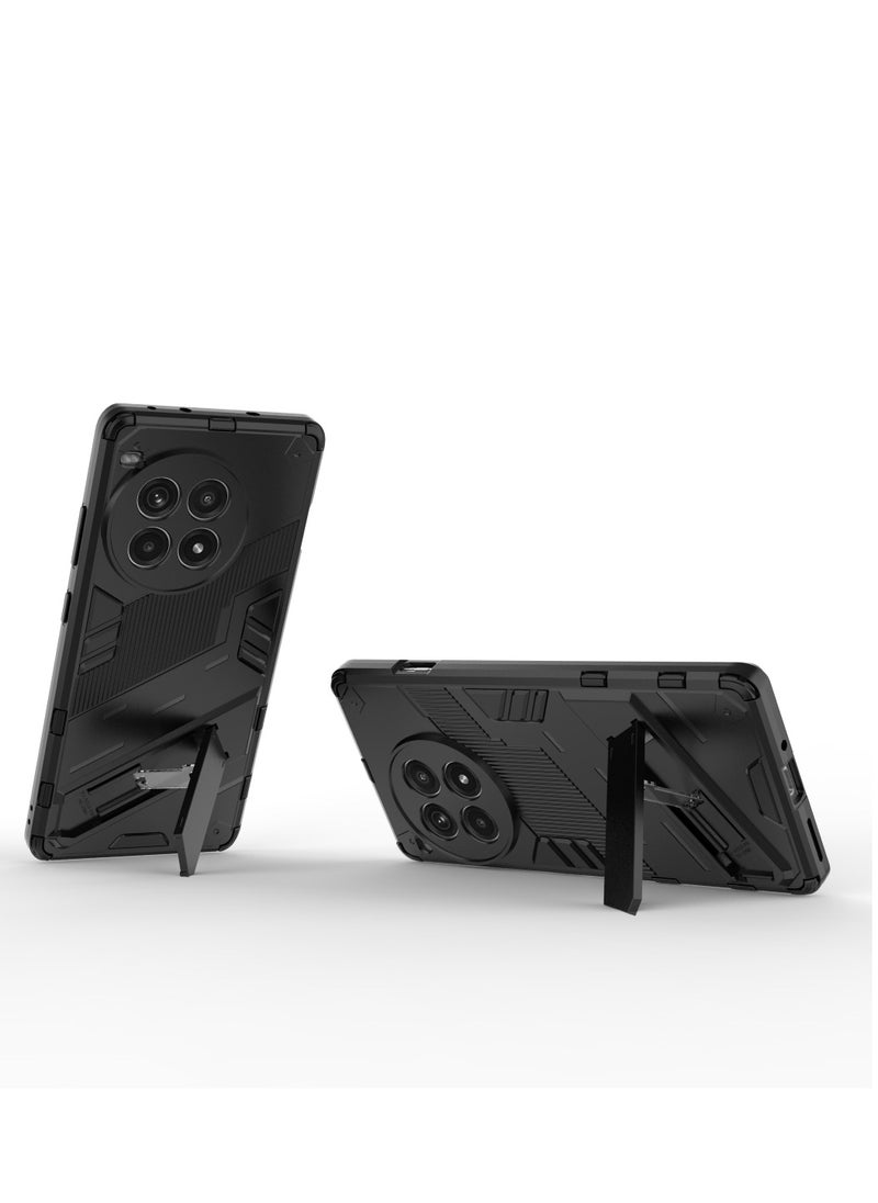 Generic - OnePlus Ace 3 Pro 5G  - Original Punk Shock-Resistant Case Cover with Built-in Kickstand: Durable, Lightweight, and Shock-Absorbing - Black - Image 1