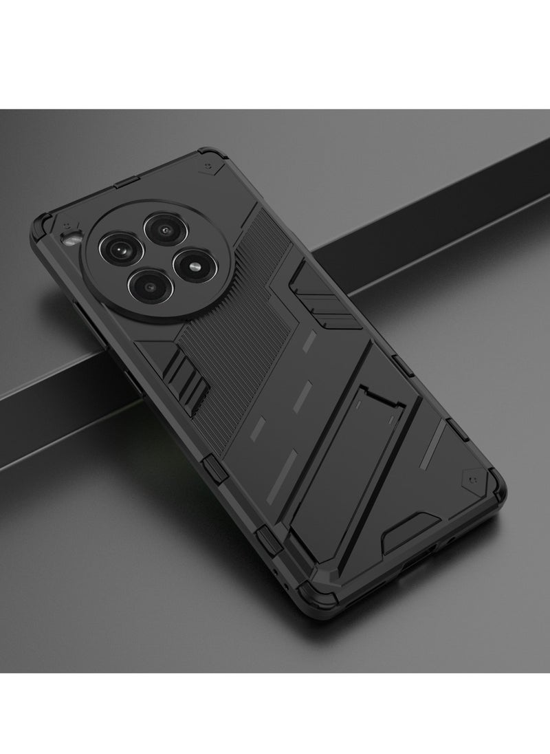 Generic - OnePlus Ace 3 Pro 5G  - Original Punk Shock-Resistant Case Cover with Built-in Kickstand: Durable, Lightweight, and Shock-Absorbing - Black - Image 1