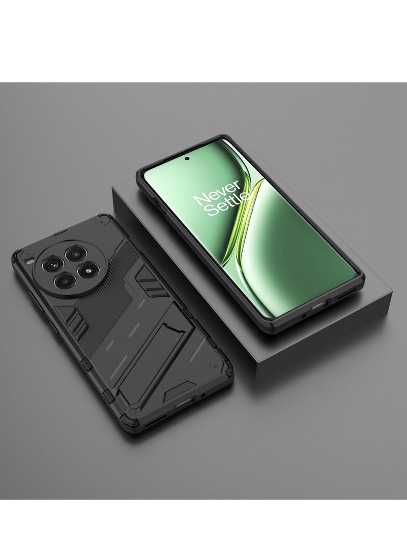Generic - OnePlus Ace 3 Pro 5G  - Original Punk Shock-Resistant Case Cover with Built-in Kickstand: Durable, Lightweight, and Shock-Absorbing - Black - Image 1