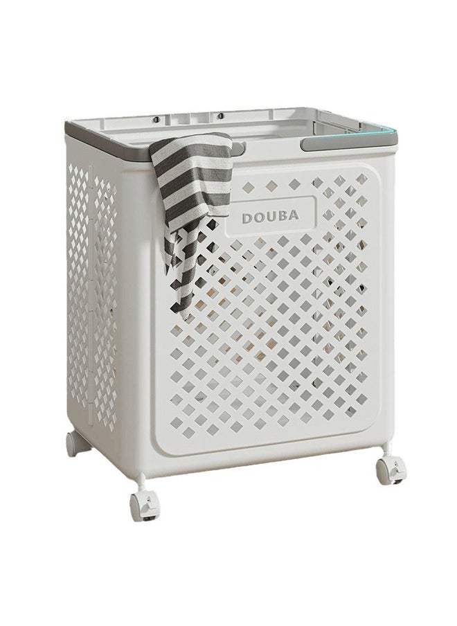 ATM Portable Folding Laundry Basket with Wheels - 36x28x49 CM  - Image 1