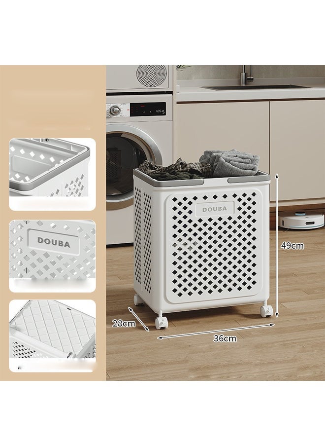 ATM Portable Folding Laundry Basket with Wheels - 36x28x49 CM  - Image 5