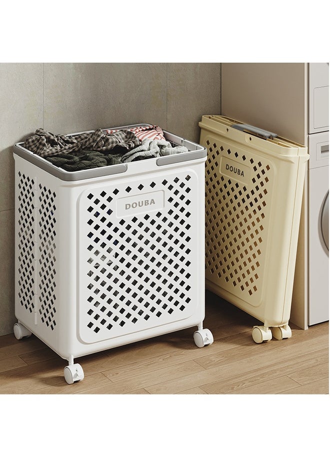 ATM Portable Folding Laundry Basket with Wheels - 36x28x49 CM  - Image 3