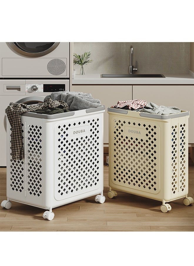 ATM Portable Folding Laundry Basket with Wheels - 36x28x49 CM  - Image 4