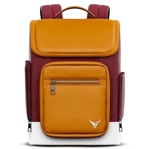 REDHORNS Robust Backpack Water-Resistant 15.6" Laptop Bag, Vintage Hiking with Luggage Sleeve for Work, Travel Rucksack, and Daily Use - Suitable for Men and Women (BP047-MN-Maroon) - Image 1