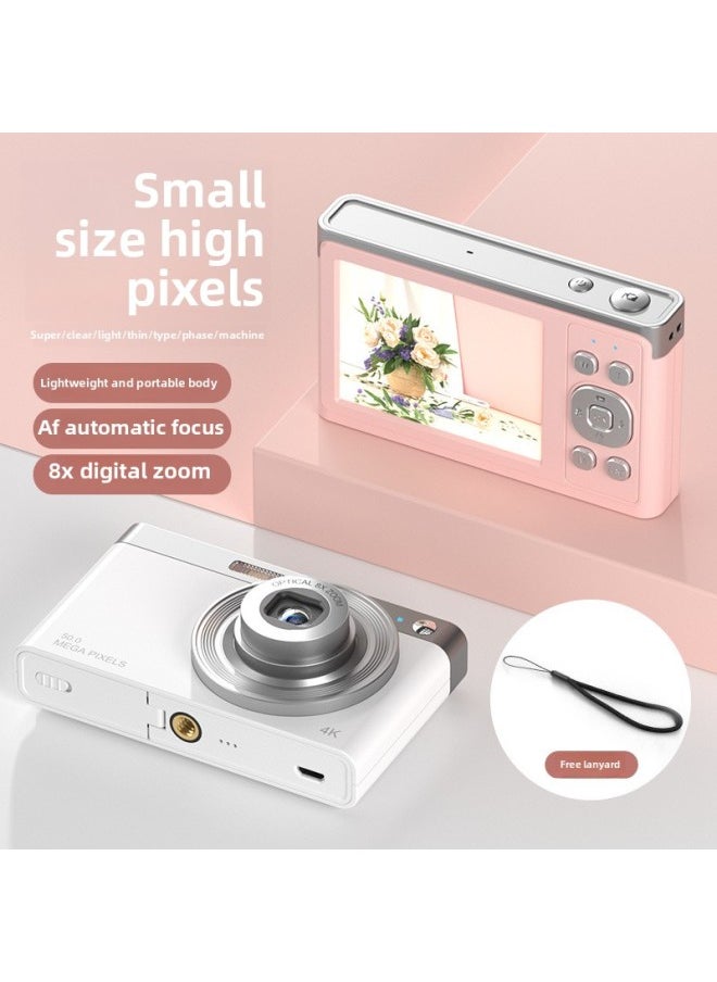 Generic HD CCD Student Digital Camera 50 Million Pixel Telescopic Lens 4k Optical Micro Single Cross-border-Body Color:8g Memory Card  - Image 1