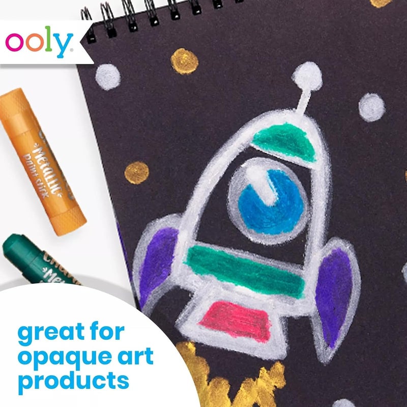 Ooly DIY Cover Large Sketchbook, 8 x 10.5 Inches Black Paper Sketchbook Drawing Book for Kids, Artists Drawing Pad for Gel Pens and White Pencils - Image 4