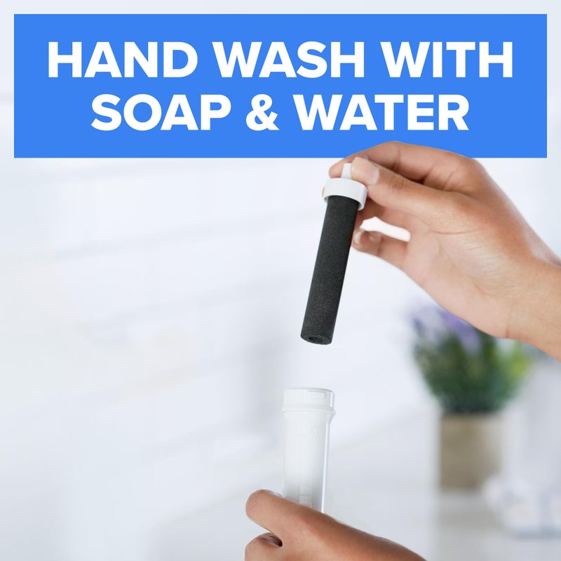 Brita Stainless Steel Premium Filtering Water Bottle, BPA-Free, Reusable, Insulated, Replaces 300 Plastic Water Bottles, Filter Lasts 2 Months or 40 Gallons, Includes 1 Filter, Carbon - 20 oz - Image 5