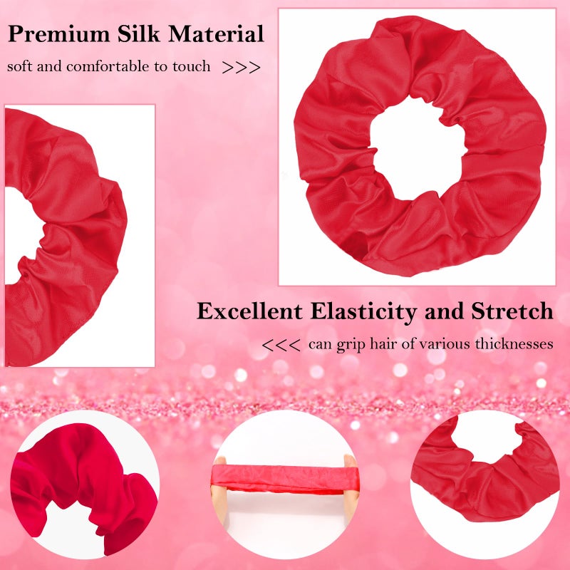 KICOSY 20PCS Pink Hair Scrunchies Bulk Pink Hair Ties for Women Girls Hair Accessories Valentine's Day Galentines Gift - Image 2