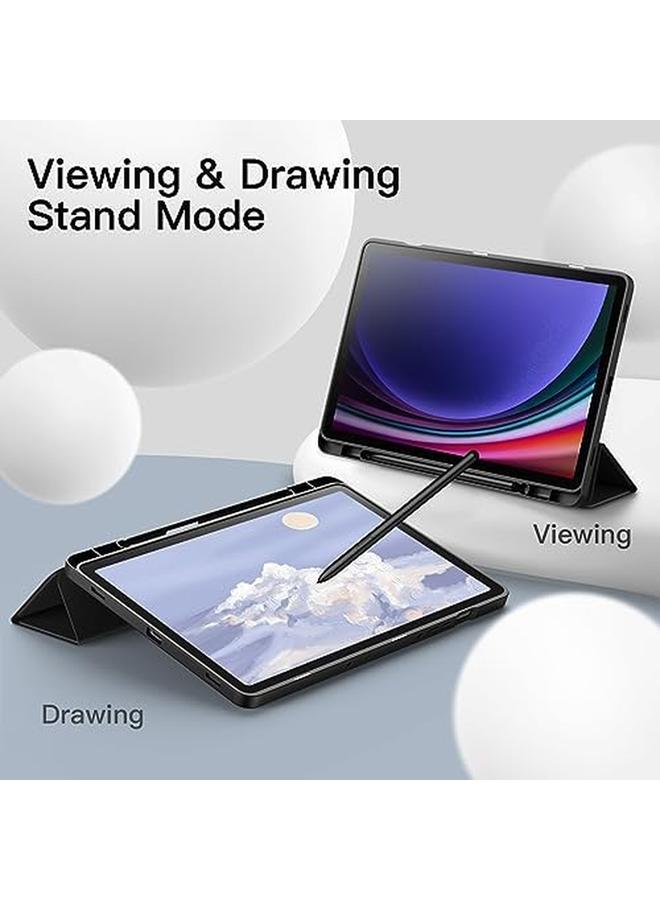 جي تيك حافظة لجهاز سامسونج جالكسي تاب S9 مقاس 11 بوصة مع حامل قلم S Pen، حامل ثلاثي الطي من مادة TPU الناعمة، غطاء حماية للكمبيوتر اللوحي، يدعم شحن قلم S Pen وإيقاظه تلقائيًا، لون أسود جرافيت - Image 5