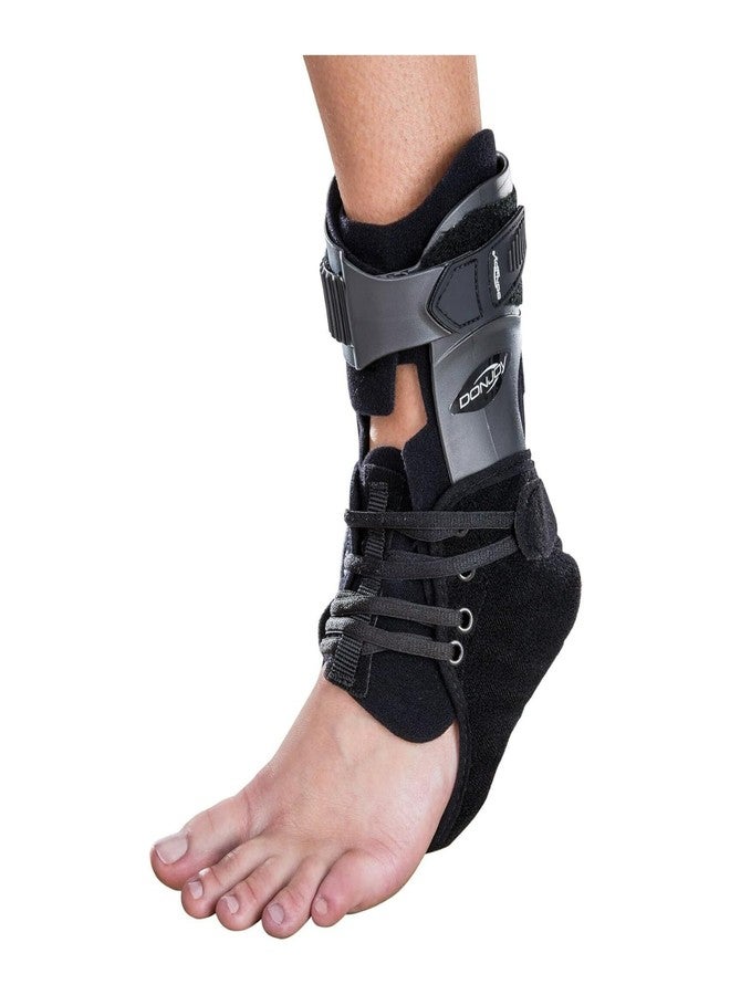 دون جوي دعامة الكاحل DonJoy Velocity للساق اليسرى ذات الحجم القياسي بتصميم مريح منخفض الارتفاع، وهيكل خفيف الوزن، ومفصلات ثنائية الجانب مصممة تشريحياً (متوسط، دعم إضافي) - Image 1