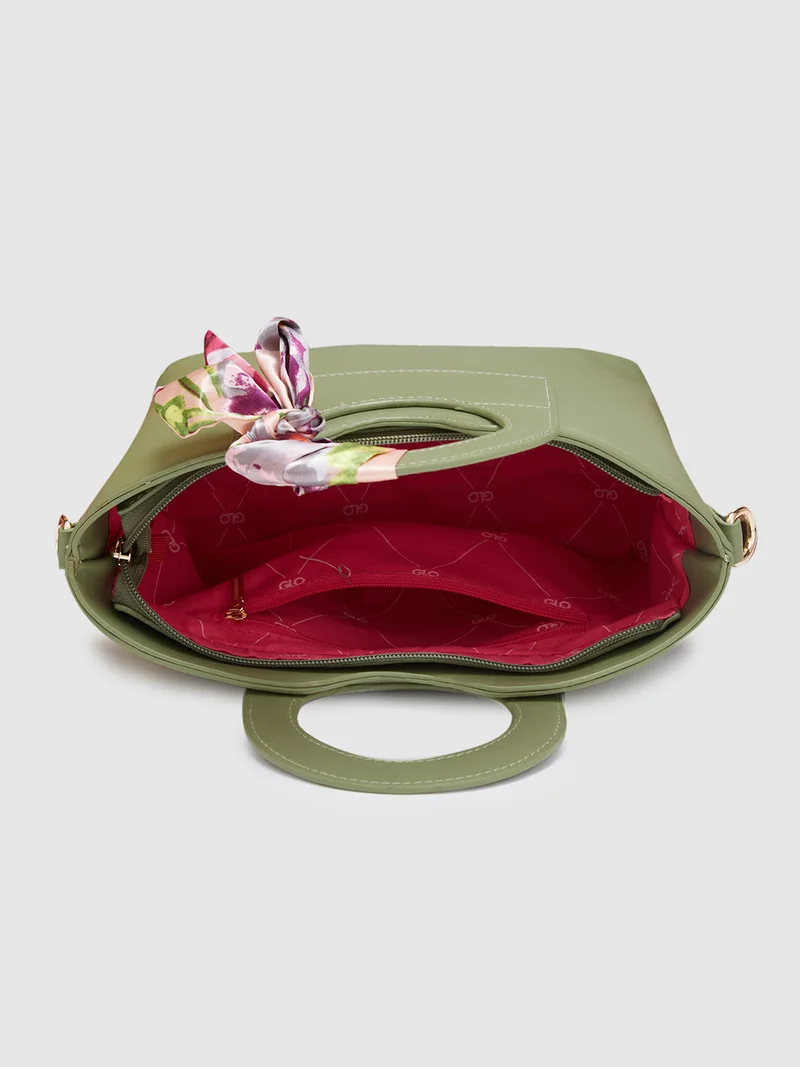 globus Globus Women Sage Green Solid Casual Sling Bag