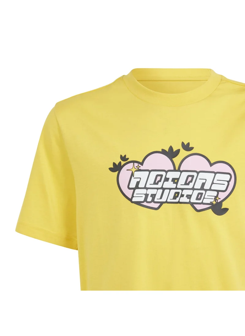 اديداس adidas TEE Yellow Originals Kids T-SHIRTS
