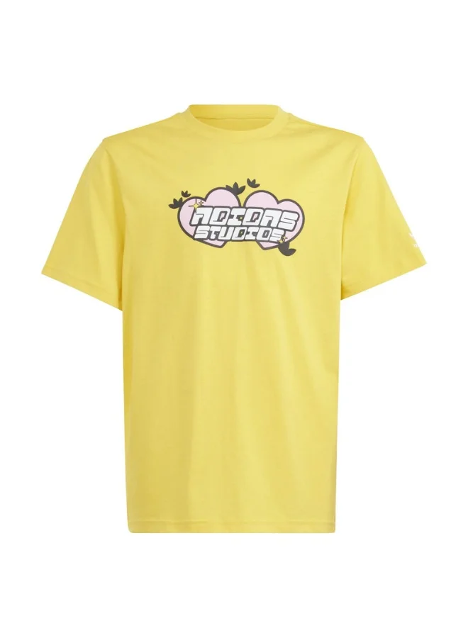 اديداس adidas TEE Yellow Originals Kids T-SHIRTS