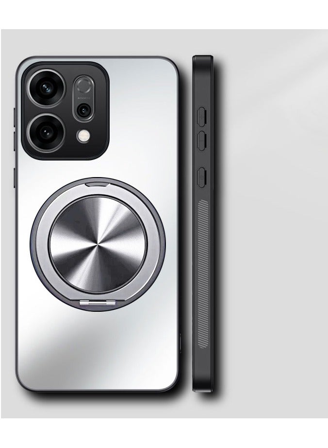 general Compatible with OPPO Reno 14 Pro (2025) Case Hard Matte With Ring Stand Magnetic Protective Back Cover Case For Reno 14 Pro