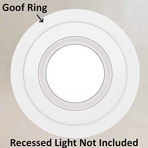 harrrrd 10 Pack Gloss White Goof Trim Ring for 6" Inch Recessed Lighting Trims Can Lighting Down Light, Outer Diameter 8.07 Inches - Image 4