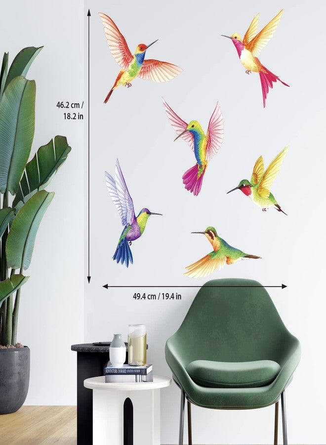 BASHOM DS2-4002 Hummingbirds Wall Stickers Decals Kids Peel and Stick Removable for Nursery Bedroom Living Room Art murals Decorations Vinyl Spring Flying - Image 5