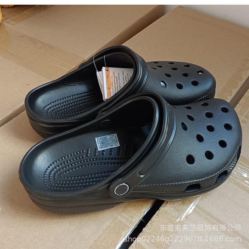 Star Classic Hole Shoes Women'S Couple Casual Shoes Beach Shoes Non-Slip Wear-Resistant Toe-Wrapped Shoes Two-Way Breathable Sandals - Image 1