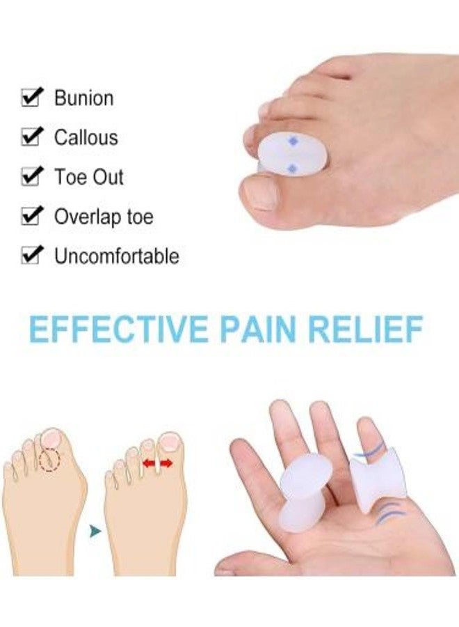 jeoga Gel Toe Separator & Bunion Corrector Orthopedic Silicone Toe Straighteners for Overlapping Toes Hammer Toe & Pain Relief - Yoga Toe Spacers for Men & Women (Pack of 2, White) - Image 5