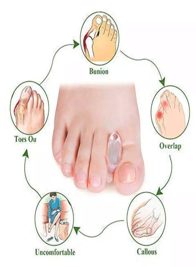 jeoga Gel Toe Separator & Bunion Corrector Orthopedic Silicone Toe Straighteners for Overlapping Toes Hammer Toe & Pain Relief - Yoga Toe Spacers for Men & Women (Pack of 2, White) - Image 4