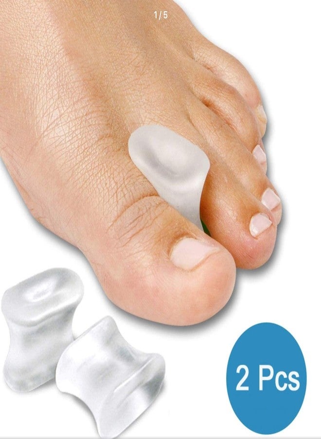 jeoga Gel Toe Separator & Bunion Corrector Orthopedic Silicone Toe Straighteners for Overlapping Toes Hammer Toe & Pain Relief - Yoga Toe Spacers for Men & Women (Pack of 2, White) - Image 2