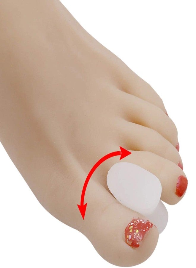 jeoga Gel Toe Separator & Bunion Corrector Orthopedic Silicone Toe Straighteners for Overlapping Toes Hammer Toe & Pain Relief - Yoga Toe Spacers for Men & Women (Pack of 2, White) - Image 1