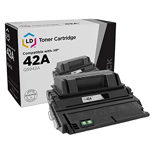 LD Products Replacement Toner Cartridge Compatible with HP 42A Q5942A (Black) Compatible with Laserjet 4250, 4250tn, 4350n, 4250dtn, 4350, 4350tn, 4250dtnsl, 4350dtn, 4250n, 4350dtnsl, 4240, 4240n - Image 1