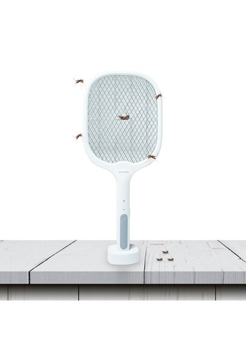 ECARES® Electric Bug Zapper, Mosquito Swatter, Instant Fly Swatter, Rechargeable Racket, Fly Killer, Heavy Duty, USB Rechargeable, 3 Layers Safety Mesh, Intelligent Trapping Mosquitoes, Indoor Outdoor