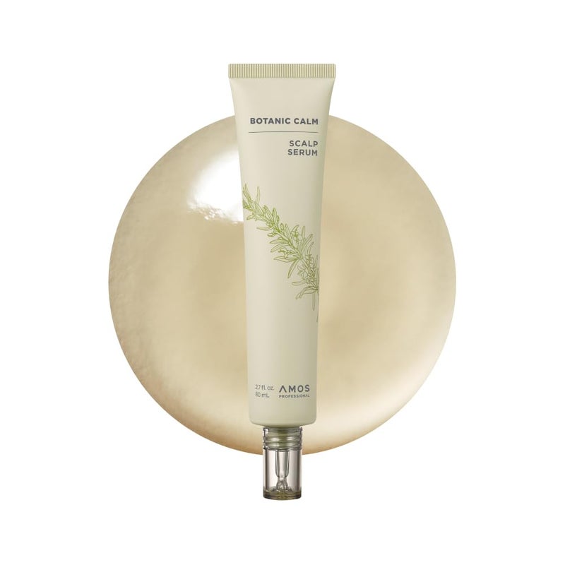 amos PROFESSIONAL سيروم فروة الرأس الهادئ من AMOS PROFESSIONAL | علاج تقوية الشعر النباتي الخالي من المنتجات الحيوانية مع إكليل الجبل والبيوتين لجميع أنواع الشعر 27 أونصة سائلة