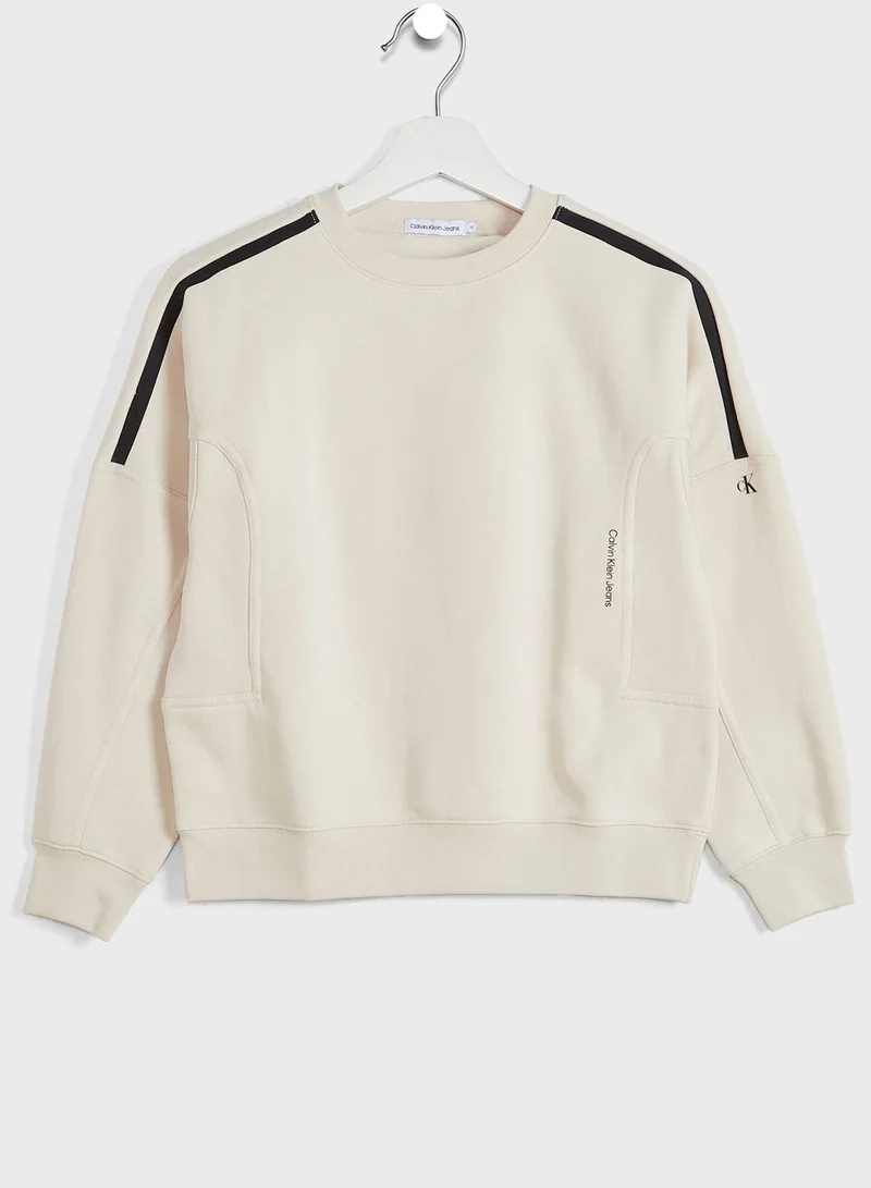 Calvin Klein Jeans Youth Seaming Skater Sweatshirt