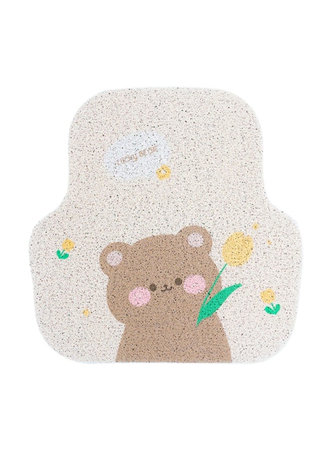 Car Mat Silk Ring Universal Full Surrounding Fixed Sticker Cute Cartoon Girl Thickened Non-Slip Car Mat Carpet-Color:[bold, Thickened And Wear-resistant Model] Tulip Bear - 1 Piece In The Back Row (limited To Purchase)  - Image 1