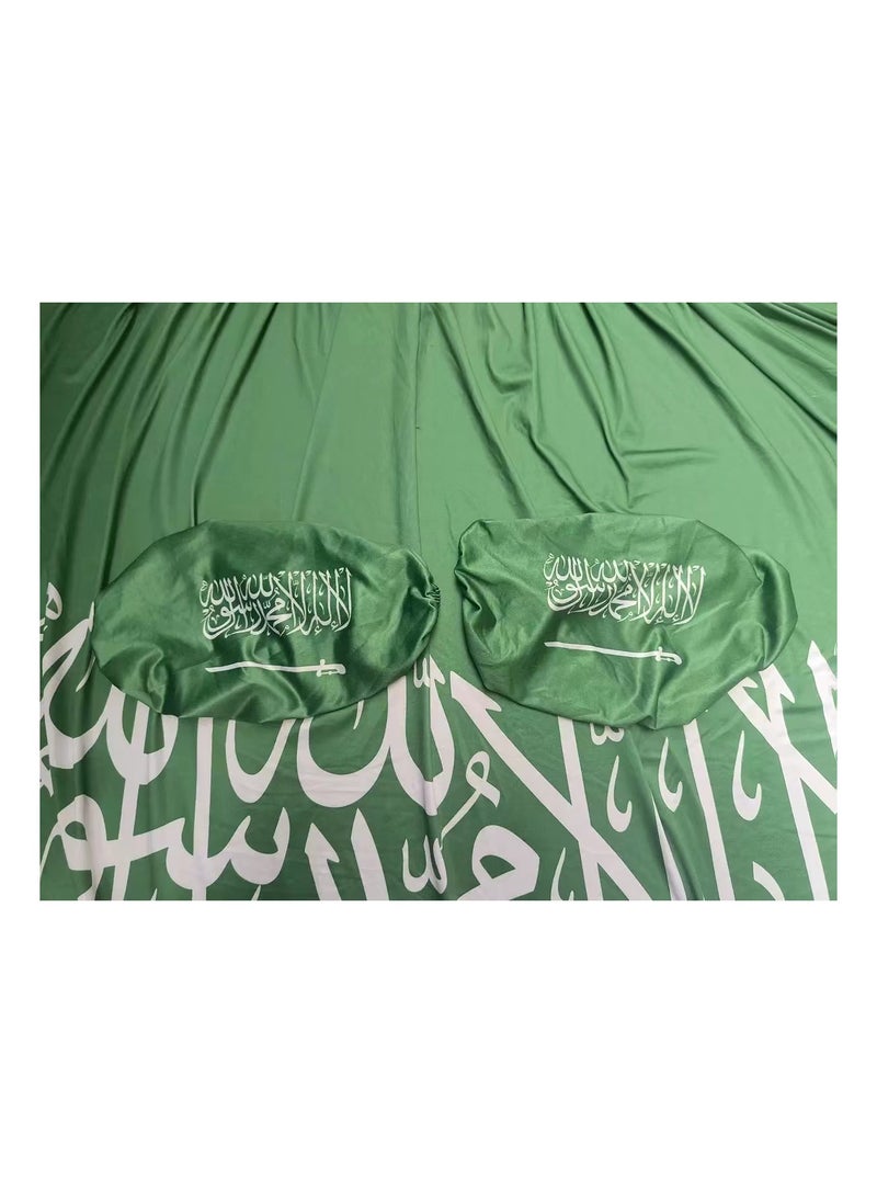 Plus101 - Saudi Arabia Car Hood Flag with mirror cover size 63 inchx47ich equal to 120cmx160cm It Is A Flag For Car Hood Cover comes with Premium Sublimation Print Car Hood Flag and Triangle Fasteners - Image 1