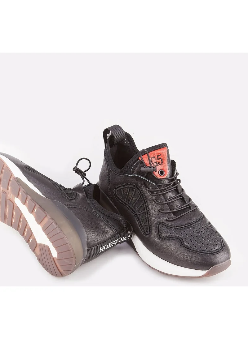 Guja Leather Black Men's Sports Shoes