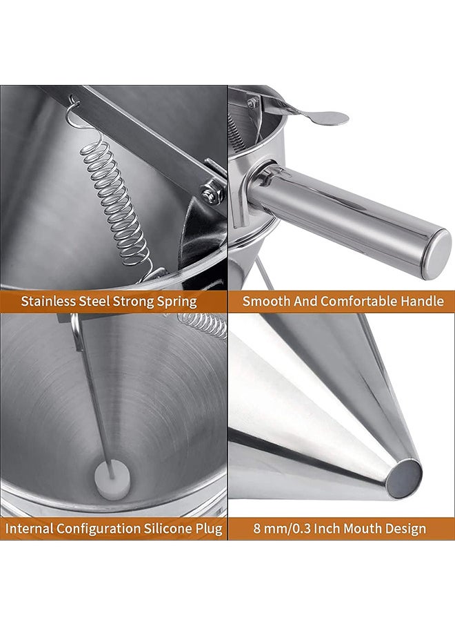 Generic - Cupcake Pancake Batter Maker Funnel Dispenser with Rack Stainless Steel Octopus Ball Tools Kitchen Accessories - Image 1